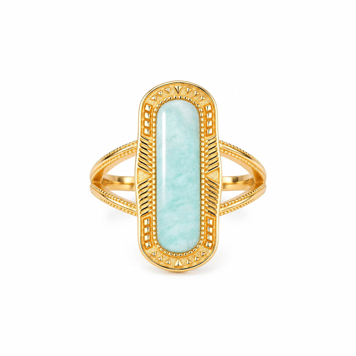 Amazonite Gold Vermeil Ring