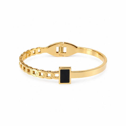 Black Gemstone Bangle