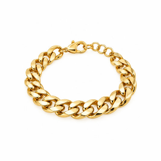 Street Thick Chain Bracelet - Gold