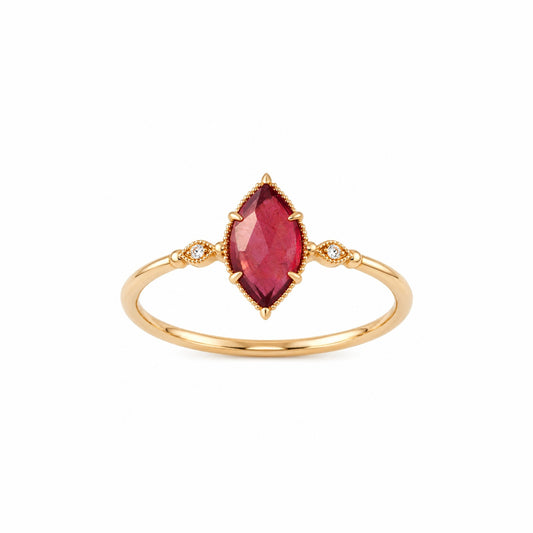 Amethyst Gold Vermeil Ring - Ruby Gold Vermeil Ring