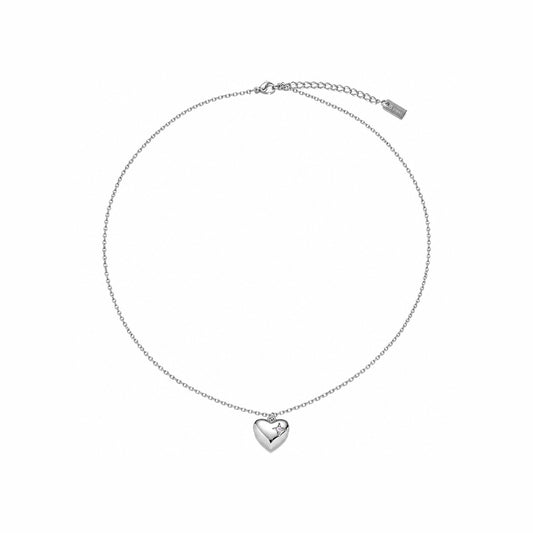 Twinkle In Your Heart Zircon Necklace - Silver