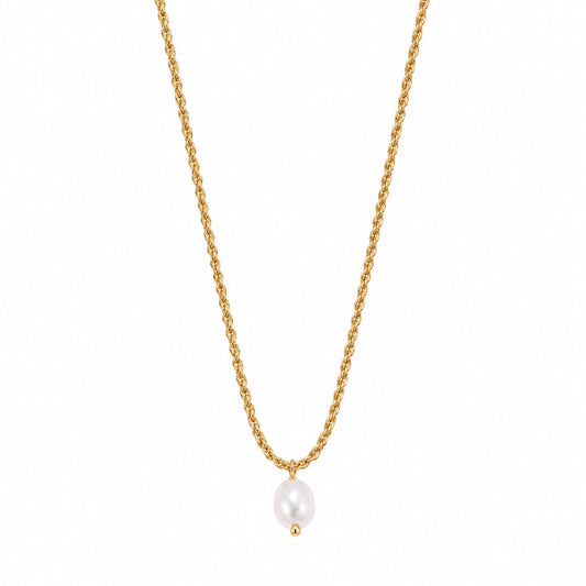 Pearl And Madonna Necklace - Pearl