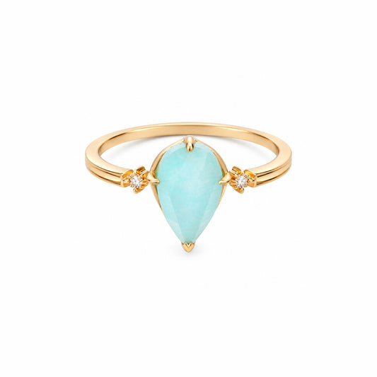 Greece Muse Amazonite Gold Vermeil - Greece Muse Amazonite