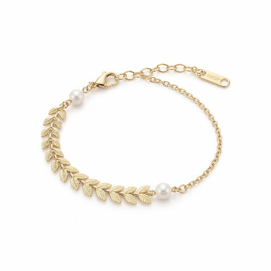 Laurel Goddess Pearl Bracelet