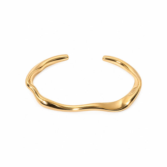 Irregular Smooth Bangle Bracelet