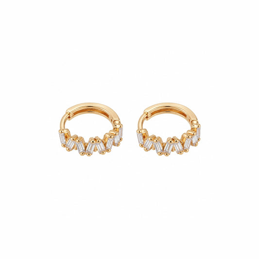 Zircon Hoop Earring - A