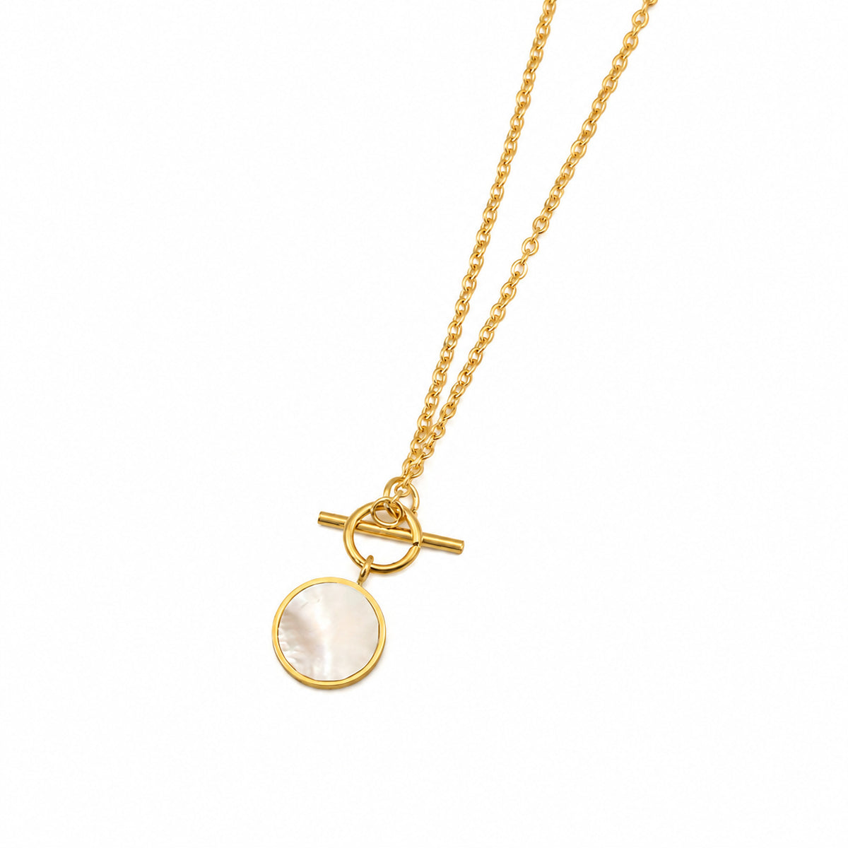 Fetchic White Shell Necklace - Round