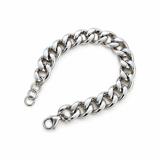 Street Thick Chain Bracelet - Silver