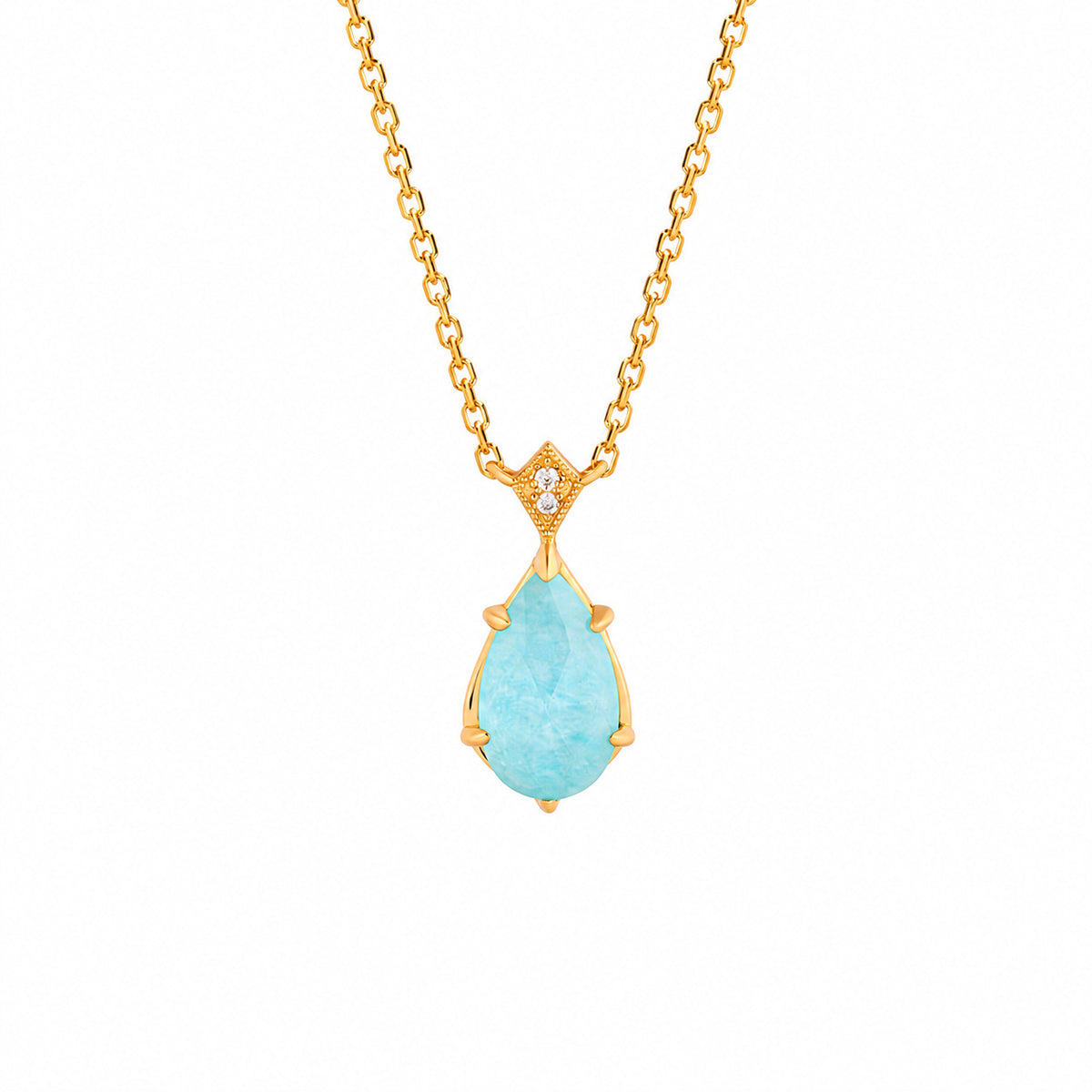 Greece Muse Amazonite Gold Vermeil