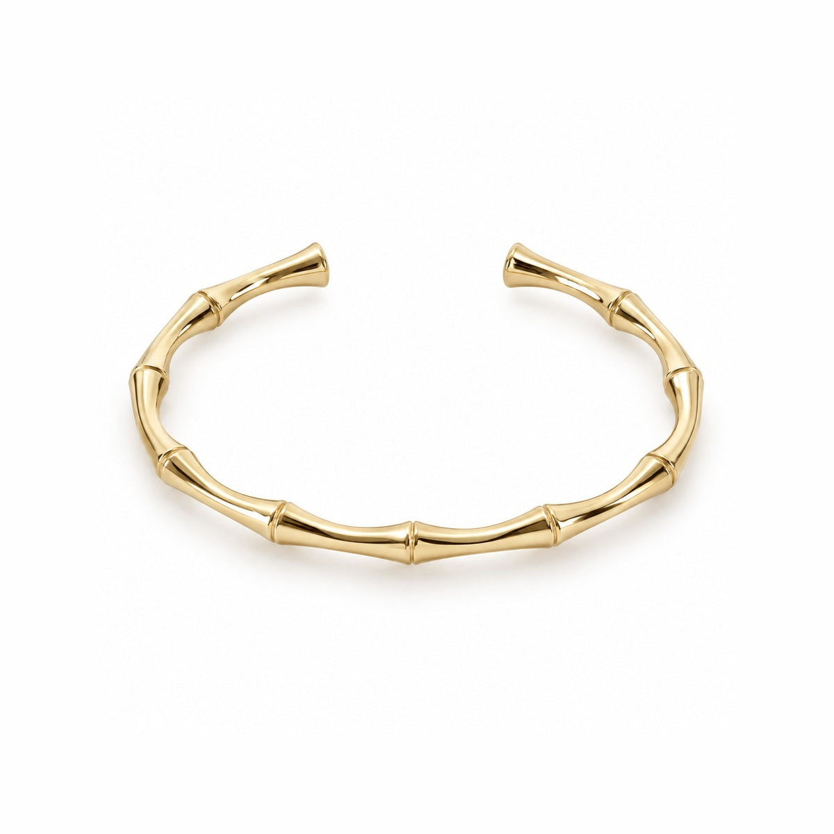 Bamboo Design 18K Gold Bangle