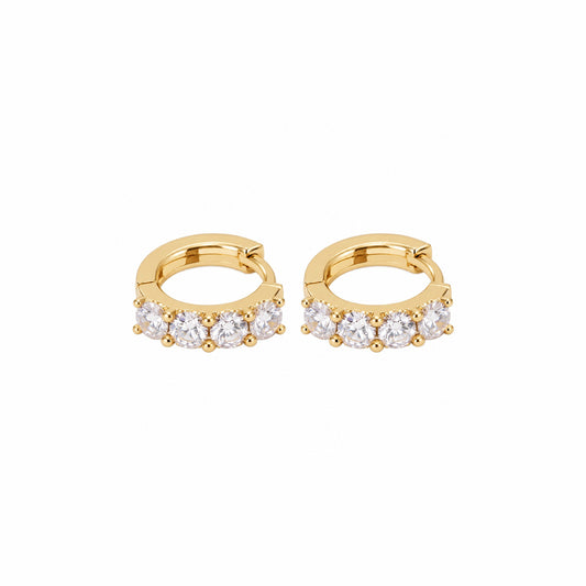 Zircon Hoop Earring - B