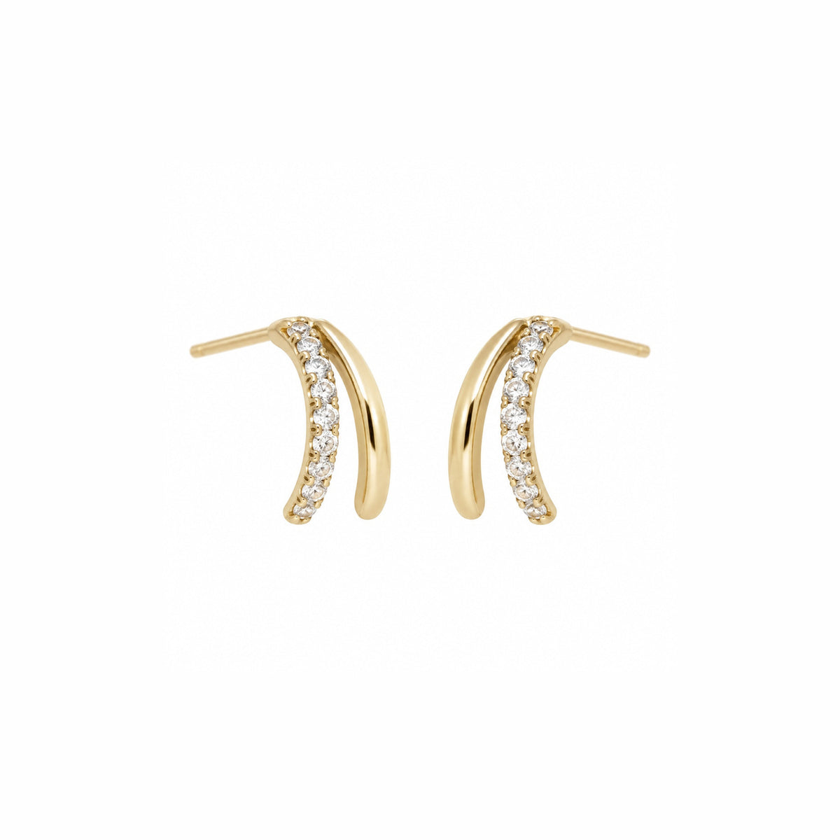 Minimalist Gold Vermeil Stud Earring