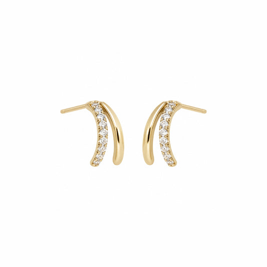 Minimalist Gold Vermeil Stud Earring