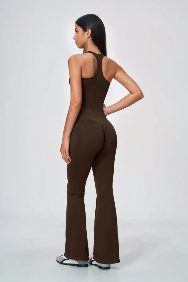 Square Neck Cropped Racerback Tank