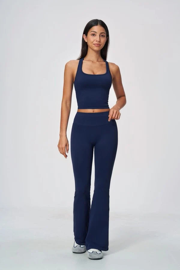 Square Neck Cropped Racerback Tank