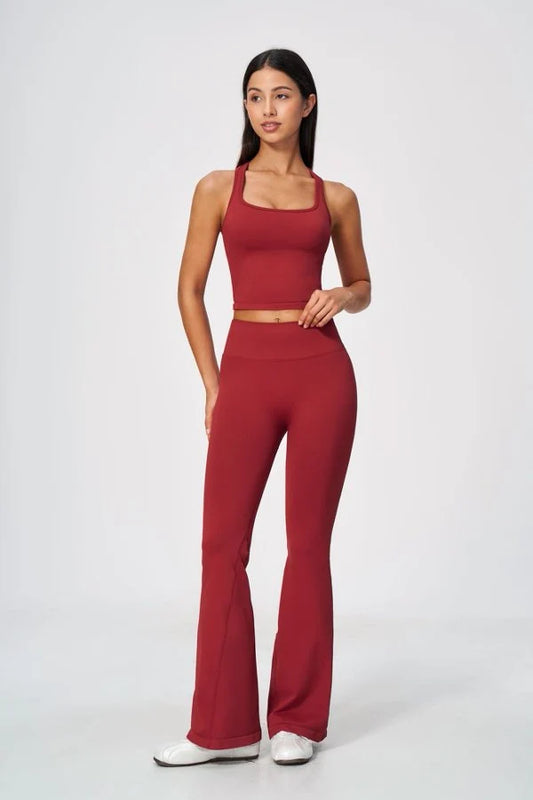 Square Neck Cropped Racerback Tank