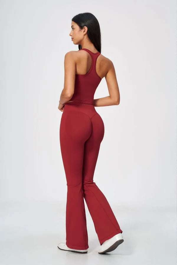 Square Neck Cropped Racerback Tank