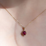 Garnet Gold Vermeil Necklace