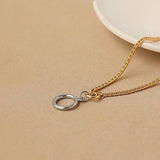 Single Ring Pendant Necklace|18K Gold Plated brass