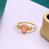 Rhodonite Gold Vermeil Ring