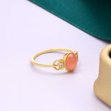 Rhodonite Gold Vermeil Ring