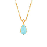 Greece Muse Amazonite Gold Vermeil Necklace