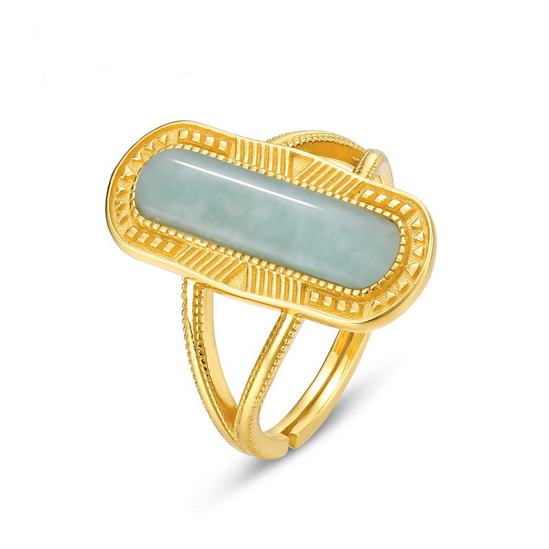 Amazonite Gold Vermeil Ring