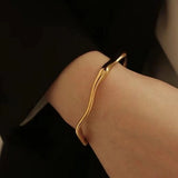 Irregular Smooth Bangle Bracelet