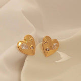 Heart Zircon Earring