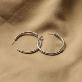 White Gold Big Hoop Earring