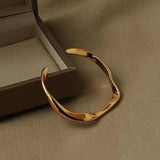 Irregular Smooth Bangle Bracelet