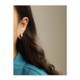 C-Shaped Three layers Earring