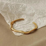 Irregular Smooth Bangle Bracelet