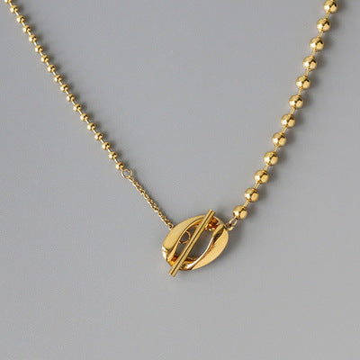 ROUND SHACKLE 18K GOLD NECKLACE