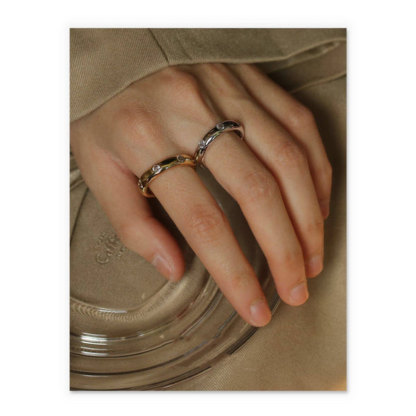 Minimalist Zircon Band Ring