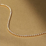 Minimalist Gypsophila Zircon Necklace