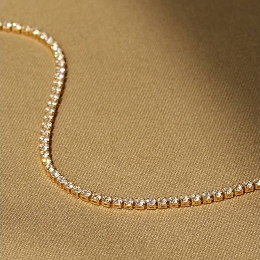 Minimalist Gypsophila Zircon Necklace