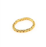 Minimalist Soft Chain Ring|18k Gold Plated Brass Ring