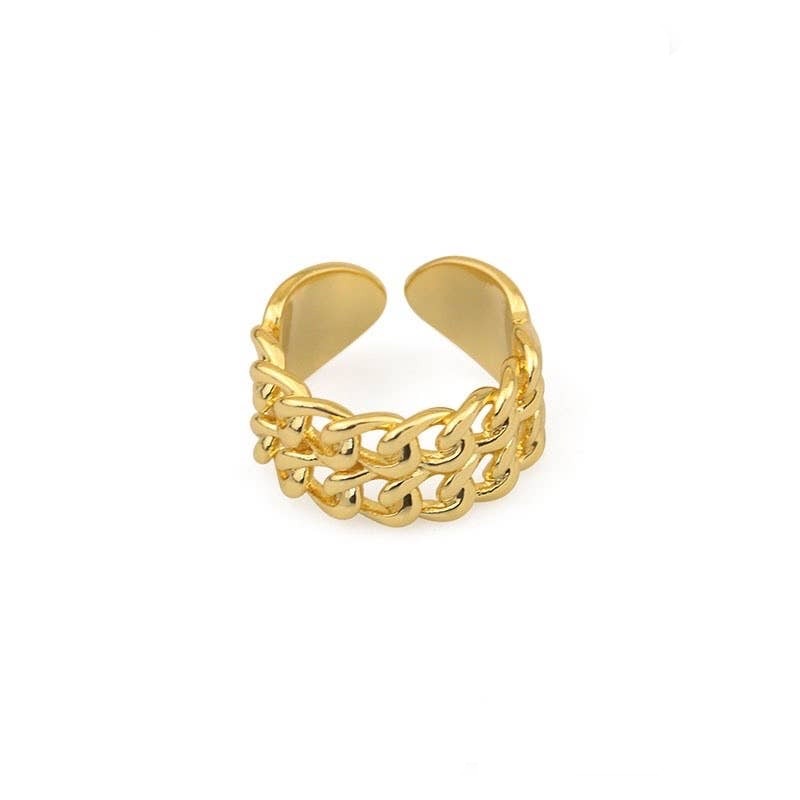 Double Twist Open Ring