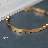 Records Gold Bangle Bracelet