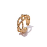 Twisted Chain Open Ring