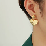 Bump Heart Hoop Earring