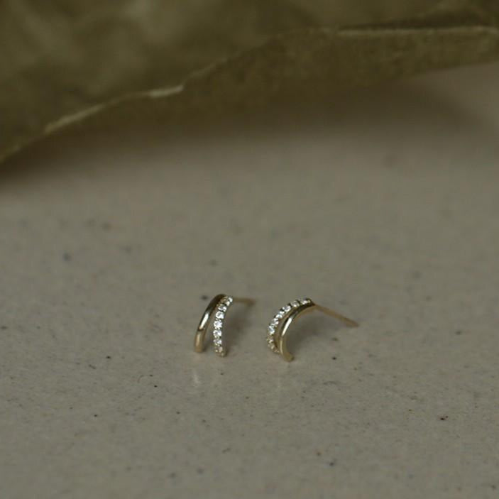 Minimalist Gold Vermeil Stud Earring