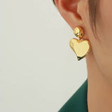 Bump Heart Hoop Earring