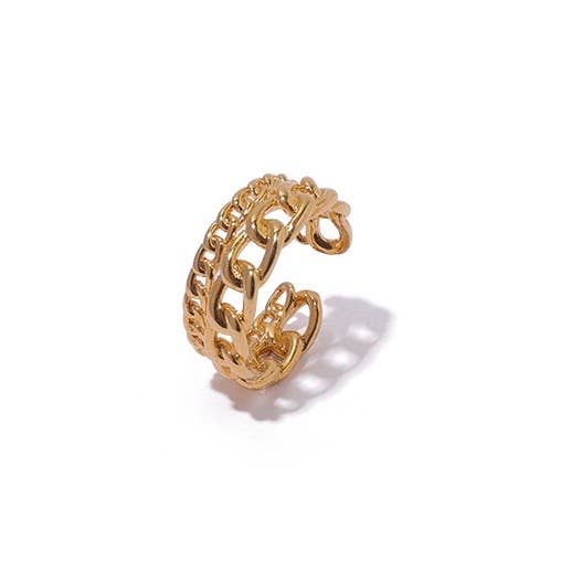 Twisted Chain Open Ring