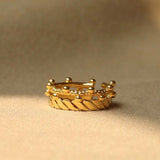 Double Crown Open Ring