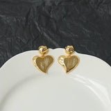 Bump Heart Hoop Earring