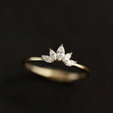 Angel Crystal Gold Vermeil Ring