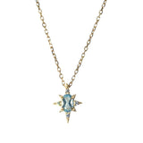 Ciel Blue Topaz Gold Vermeil Necklace