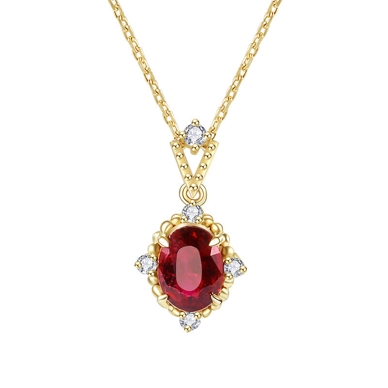 Garnet Gold Vermeil Necklace